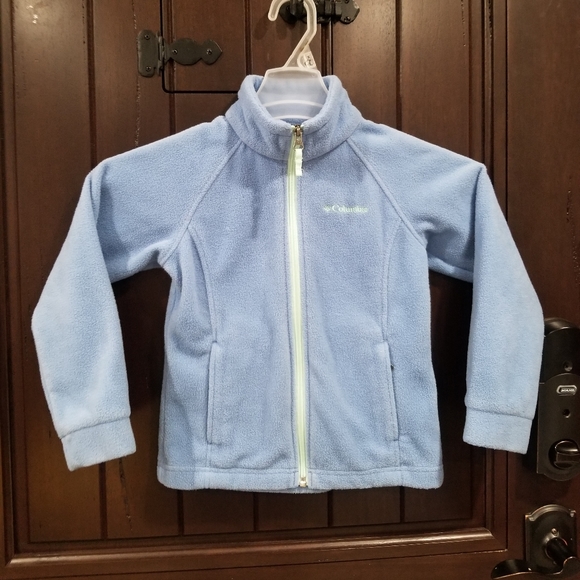 Columbia Girls Light Blue Fleece Jacket XS / 6-6X